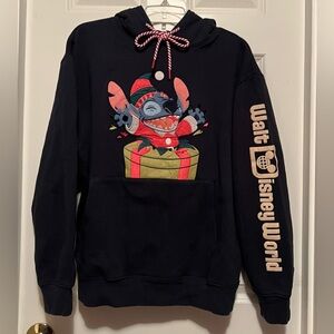 Disney Blue Hoodie with Festive Stitch in a Gift Box Design